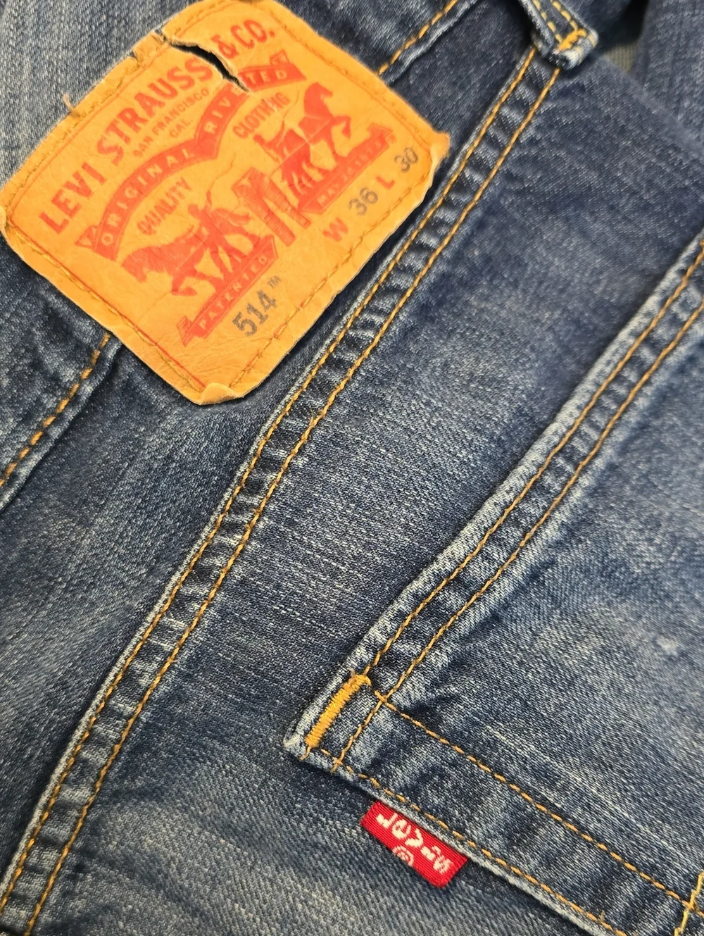 Levi's 514 36 X 30 Classic Men's Blue Straight-Leg Jeans